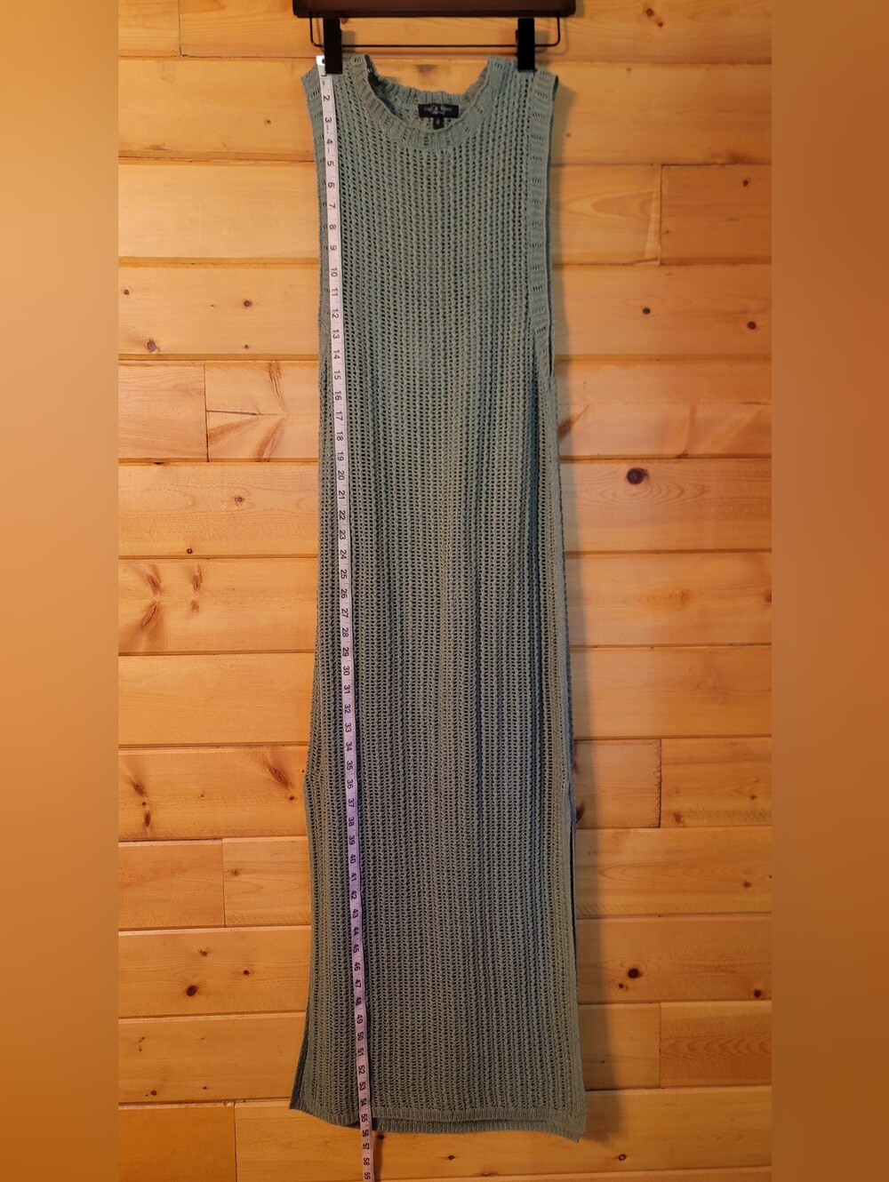 rag & bone Sleeveless Knit Maxi Dress With Slit Sides in Sage Green (Size SX)